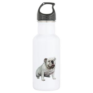 English Bulldog - White 1 Stainless Steel Water Bottle
