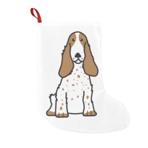 English Cocker Spaniel Dog Cartoon Small Christmas Stocking