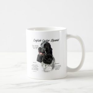 English Cocker Spaniel (parti) History Design Coffee Mug