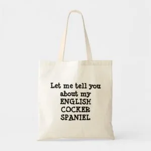 ENGLISH COCKER SPANIEL TOTE BAG
