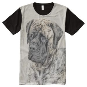 English Mastiff (Brindle) Painting - Original Dog All-Over-Print Shirt