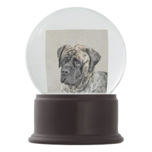 English Mastiff (Brindle) Painting - Original Dog Snow Globe