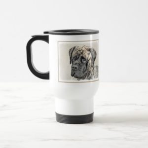 English Mastiff (Brindle) Painting - Original Dog Travel Mug