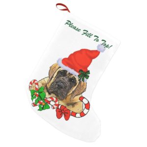 English Mastiff Christmas Small Christmas Stocking