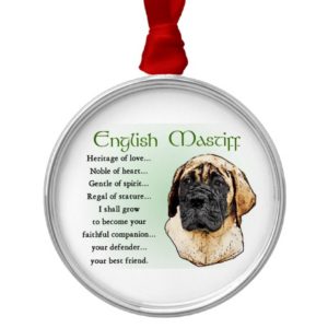 English Mastiff Heritage of Love Metal Ornament