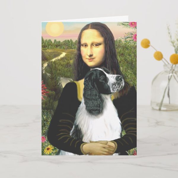 English Springer 7 - Mona Lisa Card