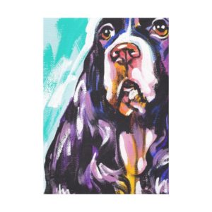 English Springer Bright Colorful Pop Dog Art Canvas Print