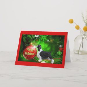 English Springer Spaniel Christmas Card Happy Holi