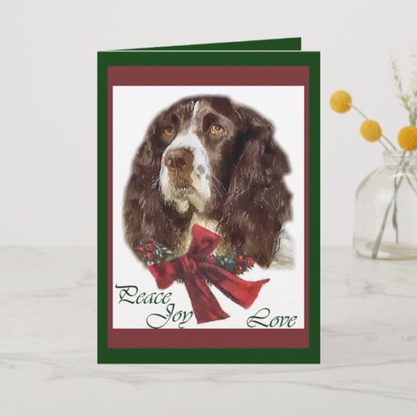 English Springer Spaniel Christmas Gifts Holiday Card
