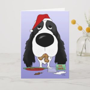 English Springer Spaniel Christmas Holiday Card