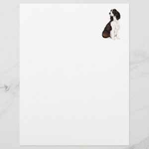 English Springer Spaniel Dog Art Letterhead