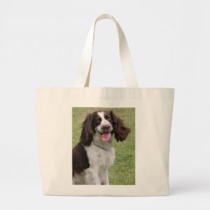 English Springer Spaniel dog beautiful photo, gift Large Tote Bag