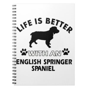 English Springer Spaniel dog breeds Notebook