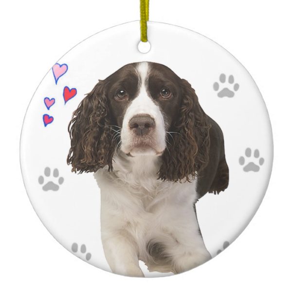 English Springer Spaniel Dog Ceramic Ornament