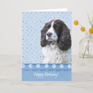 English Springer Spaniel Dog Happy Birthday Card