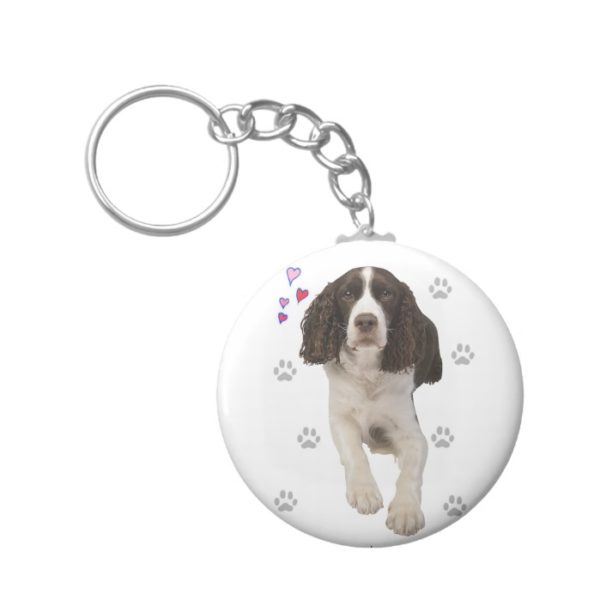 English Springer Spaniel Dog Keychain