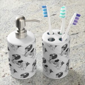 English Springer Spaniel | Hunting Bird Dogs Soap Dispenser & Toothbrush Holder