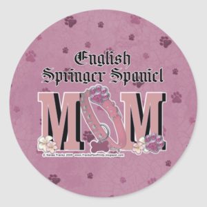 English Springer Spaniel MOM Classic Round Sticker