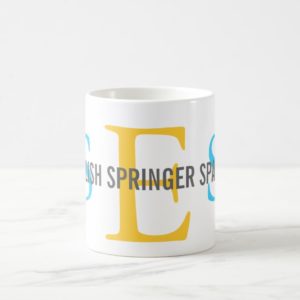 English Springer Spaniel Monogram Design Coffee Mug