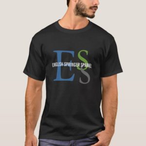 English Springer Spaniel Monogram Design T-Shirt