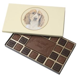 English Springer Spaniel Painting Original Dog Art 45 Piece Box Of Chocolates