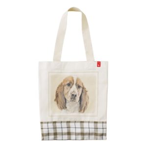 English Springer Spaniel Painting Original Dog Art Zazzle HEART Tote Bag