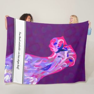 Fleece Blanket with fancy Great Dane illustration