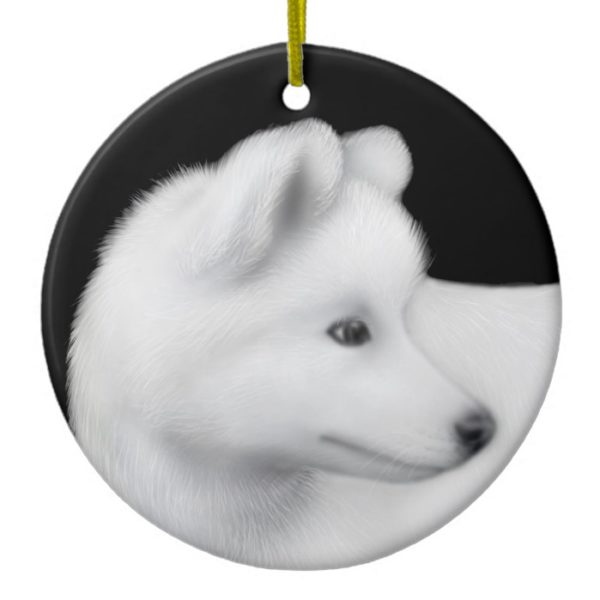 Fluffy Samoyed Dog Ornament