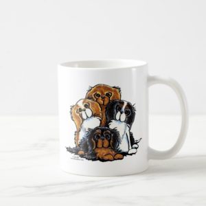 Four Cavalier King Charles Spaniels Coffee Mug