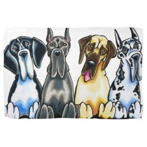 Four Great Danes Hand Towel
