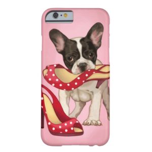 French bulldog and polka dot shoe Case-Mate iPhone case