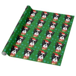 French Bulldog Christmas Holiday Wrapping Paper