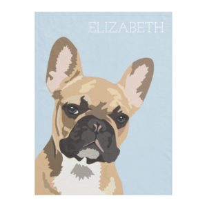 French Bulldog | Cute Frenchie Name Fleece Blanket
