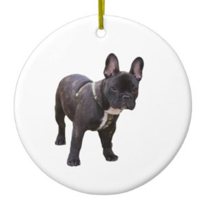 French Bulldog ornament, gift idea Ceramic Ornament