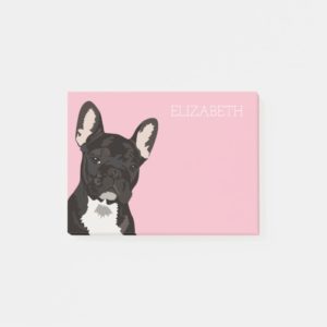 French Bulldog | Pink Cute Frenchie Post-it Notes