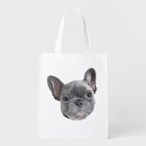 French Bulldog Puppy Grocery Bag