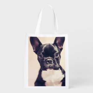 French Bulldog Reusable Grocery Bag