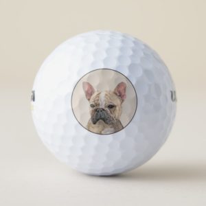 French Bulldog (Sable) Painting - Cute Original Do Golf Balls