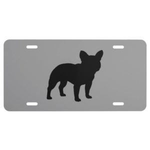 French Bulldog Silhouette License Plate
