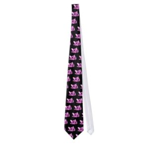 French Bulldog Silhouette Neck Tie
