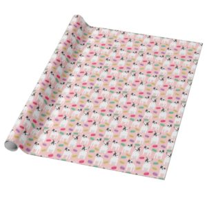 French Bulldog with Macaron wrapping paper