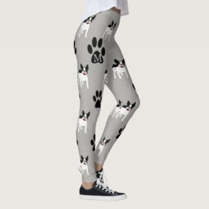 French Bulldog with Paw Prints Personalized Leggings