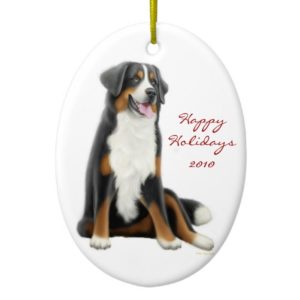 Friendly Bernese Mountain Dog Holiday Ornament
