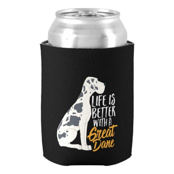 Funny and Cute Great Dane Dog Lover Can Cooler