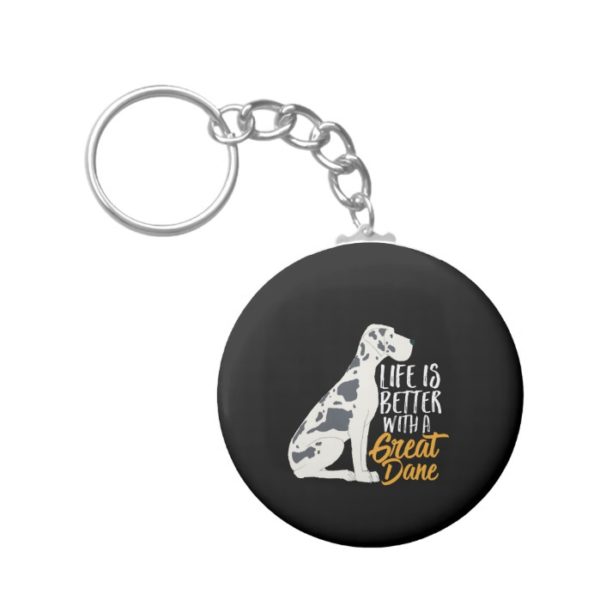 Funny and Cute Great Dane Dog Lover Keychain