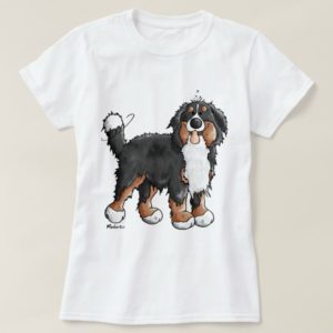 Funny Bernese Mountain Dog Cartoon T-Shirt