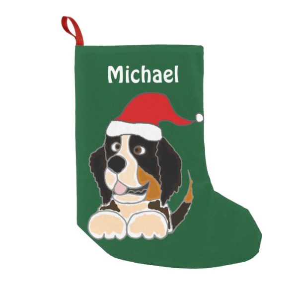 Funny Bernese Mountain Dog Christmas Stocking