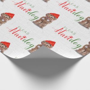 Funny Dog Lover Christmas Brown Cockapoo Wrapping Paper