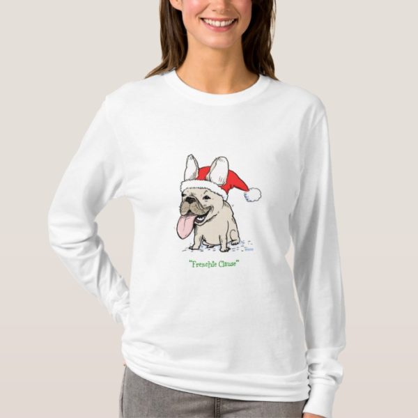 Funny French Bulldog Dog Christmas Frenchie Clause T-Shirt