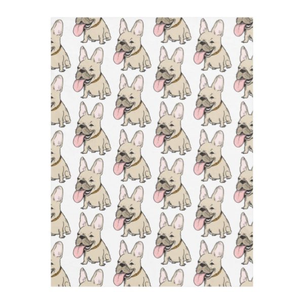 Funny French Bulldog Pattern Fleece Blanket